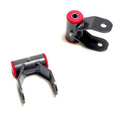 MaxTrac Suspension - 412120 | Rear Lift Shackles 1 Inch Lift (2019-2024 Chevrolet, GMC Silverado, Sierra 1500 2WD/4WD|