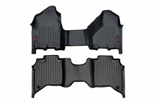 Rough Country - M-31530 | Rough Country Floor Mats For Ram 2500/3500 (2019-2024) | First & Second Row, Front Row Bench Seat, Crew Cab