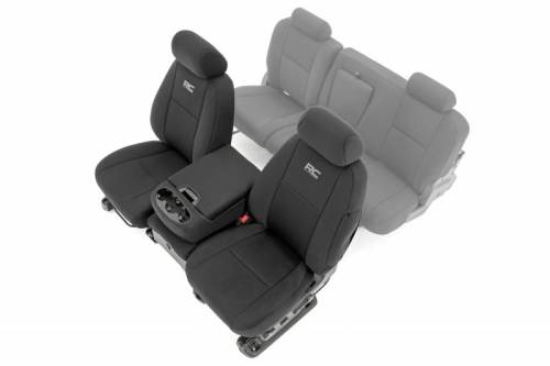 Rough Country - 91032 | GM Neoprene Front Seat Covers| Black (07-13 1500 | 11-13 2500)
