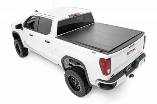 Rough Country - 48119551 | GM Soft Roll-Up Bed Cover (14-18 Silverado/Sierra 1500 - 5' 8" Bed)