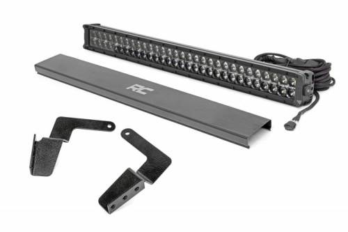 Rough Country - 70652DRL | Toyota 30in LED Bumper Kit | Black Series w/ Cool White DRL (07-14 FJ Cruiser)