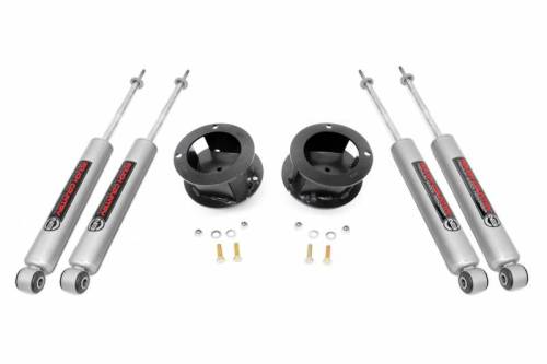 Rough Country - 37735 | Rough Country 2.5 Inch Leveling Kit For Ram 2500 (2014-2023) / 3500 (2013-2023) 4WD | N3 Shocks, Factory Rear Coil Springs