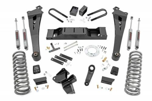 Rough Country - 37830 | Rough Country 5 Inch Lift Kit With Radius Arm For Ram 3500 4WD | 2019-2023 | Upgraded AISIN Transmission