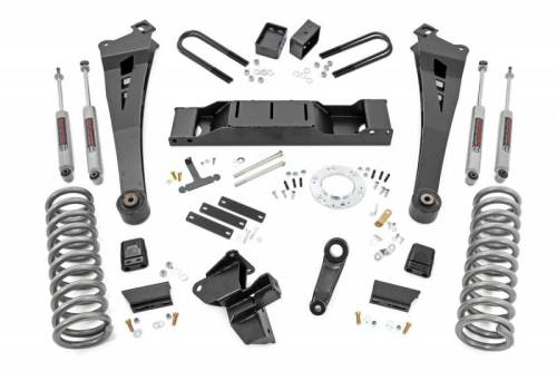 Rough Country - 37830 | Rough Country 5 Inch Lift Kit With Radius Arm For Ram 3500 4WD | 2019-2023 | Upgraded AISIN Transmission