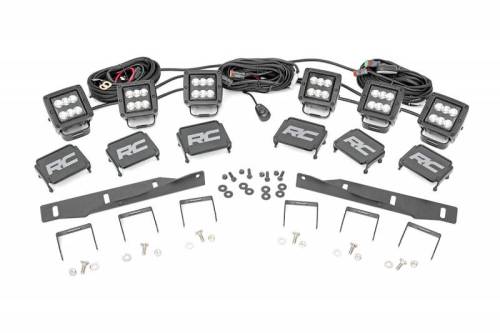 Rough Country - 70700 | Ford Triple LED Fog Light Kit | Black Series (17-19 F-150 Raptor)