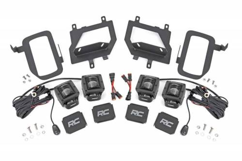 Rough Country - 70831 | Ford LED Fog Light Kit | Black Series w/ SAE LED Fog Light (15-17 F-150)