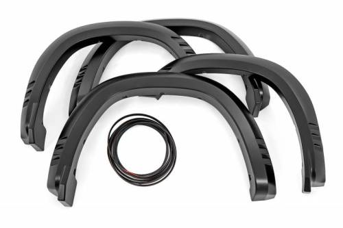 Rough Country - F-D319201 | Rough Country SF1 Fender Flares For Ram 1500 2/4WD (2019-2024) | Flat Black