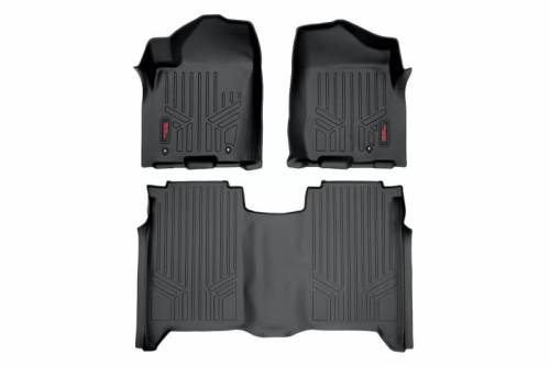 Rough Country - M-81602 | Heavy Duty Floor Mats [Front/Rear] - (04-15 Nissan Titan | Crew Cab)