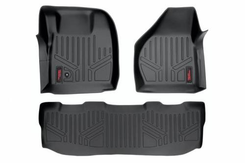 Rough Country - M-52102 | Heavy Duty Floor Mats [Front/Rear] - (08-10 Ford Super Duty Crew Cab)
