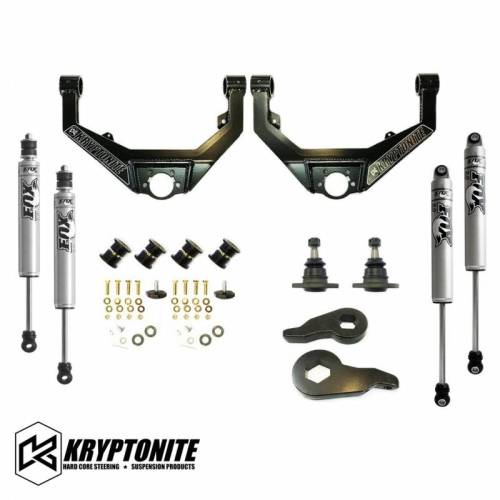 Kryptonite - KR10STAGE3FOX | Kryptonite Stage 3 Leveling Kit w/ Fox Shocks (2001-2010 GM 2500 HD, 3500 HD)