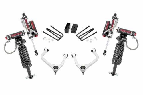Rough Country - 29550 | Rough Country 3.5 Inch Lift Kit With Aluminum Control Arms Vertex Coilovers / Vertex Rear Shocks (2019-2024 Silverado 1500 2WD/4WD | Multi Leaf Springs)