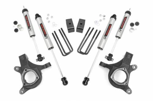 Rough Country - 23277 | 3 inch GM Suspension Lift Kit w/ V2 Monotube Shocks (99-06 1500 PU 2WD)