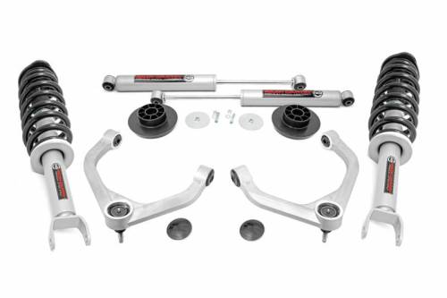 Rough Country - 31231 | Rough Country 3 Inch Lift Kit with Premium N3 Struts / Rear Shocks (2012-2018 Ram 1500 4WD)