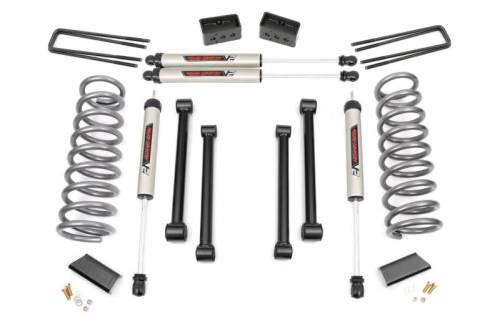 Rough Country - 37070 | 3in Dodge Suspension Lift Kit w/V2 Shocks (00-01 Ram 1500)