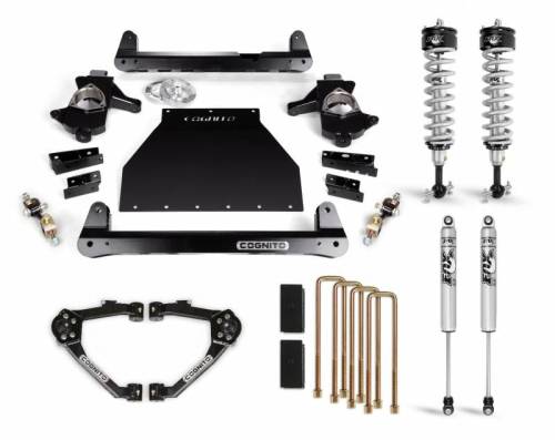 Cognito Motorsports - 210-P0958 | Cognito 4-Inch Performance Lift Kit With Fox PS IFP 2.0 Shocks (2007-2018 Silverado/Sierra 1500 2WD/4WD With OEM Cast Steel Control Arms)