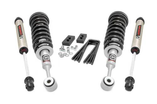 Rough Country - 57072 | 2in Ford Strut Leveling Lift Kit w/ V2 Shocks (04-08 F-150)