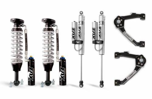 Cognito Motorsports - 210-P1012 | Cognito 3-Inch Elite Leveling Kit with Fox FSRR Shocks (2007-2018 Silverado, Sierra 1500 2WD/4WD With OEM Cast Steel Control Arms)