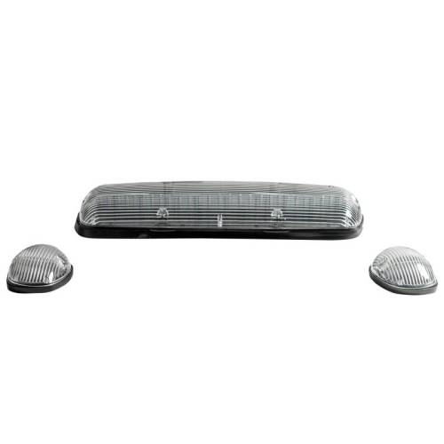 Recon Truck Accessories - 264155CLS | Clear Cab Roof Light Kit with White & Amber Strobe LED’s