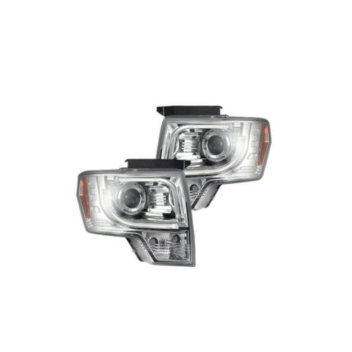 Recon Truck Accessories - 264273CL | Projector Headlights in Clear/Chrome