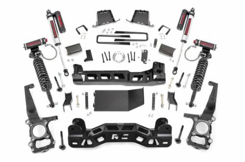 Rough Country - 59850 | 6 Inch Ford Suspension Lift Kit w/ Vertex Coilovers, Vertex Adjustable Shocks