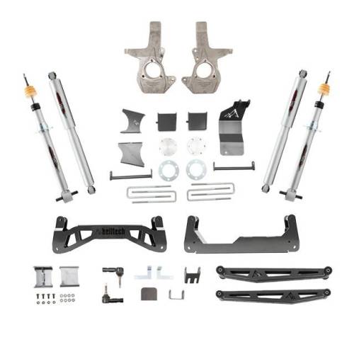 Belltech - 150201TP | Belltech 7-9 Inch Complete Lift Kit with Trail Performance Struts & Shocks (2007-2016 Silverado, Sierra 1500 | OEM Cast Steel Control Arms)