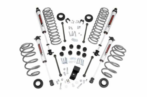 Rough Country - 64270 | 3.25 Inch Suspension Lift Kit w/ V2 Monotube Shocks (1997-2002 Wrangler TJ | 6 Cyl))