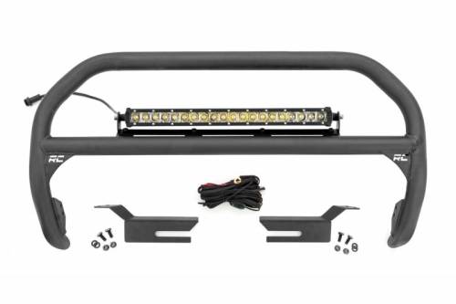 Rough Country - 51048 | Rough Country Nudge Bar with 20 Inch Chrome Series Light Bar (2021-2024 Bronco 4WD)