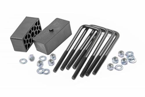 Rough Country - 6549 | Rough Country 2 Inch Block & U-Bolt Kit For Toyota Tacoma 2WD/4WD | 2005-2023