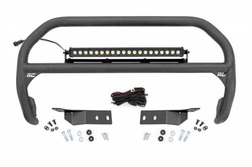Rough Country - 75003 | Nudge Bar | 20 Inch BLK DRL Single Row LED | Toyota Tundra 4WD (07-21)