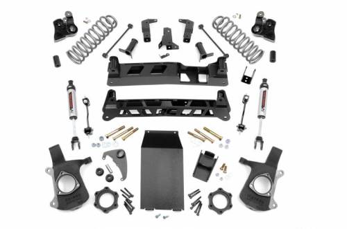 Rough Country - 28070 | Rough Country 6 Inch Lift Kit Non Torsion Drop For Cadillac Escalade / Chevrolet Tahoe / GMC Yukon 2WD/4WD | 2000-2006 | V2 Monotube Shocks