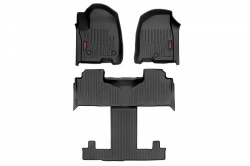 Rough Country - M-21712 | Rough Country Floor Mats Front & Rear For Chevrolet Tahoe / GMC Yukon 2 /4WD | 2021-2023