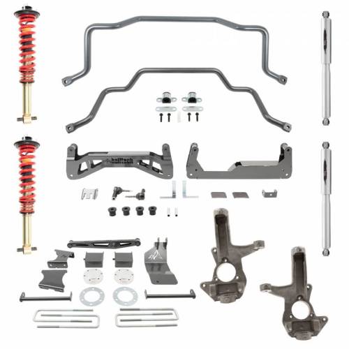 Belltech - 150201HK | Belltech 7-9 Inch Complete Lift Kit with Trail Performance Coilovers / Shock & Sway Bars (2007-2016 Silverado, Sierra 1500 2WD/4WD | OEM Cast Steel Control Arms)