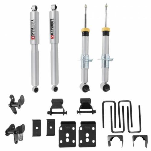 Belltech - 1050SP | Belltech 1 to 3.5 Inch Front / 4.5 Inch Rear Complete Lowering Kit with Street Performance Shocks (2021-2023 F150 2WD)