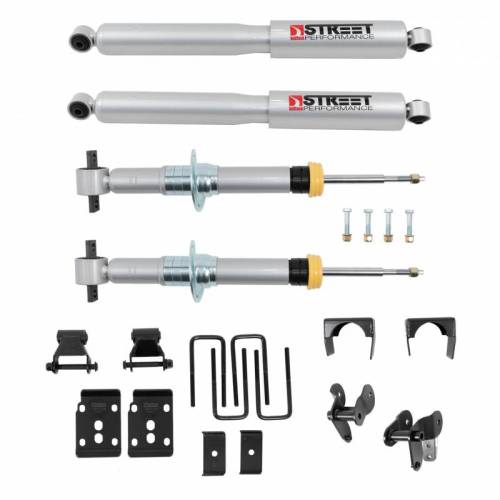 Belltech - 1054SP | Belltech 1 to 3.5 Front / 5.5 Inch Rear Complete Lowering Kit with Street Performance Shocks (2021-2023 F150 4WD)