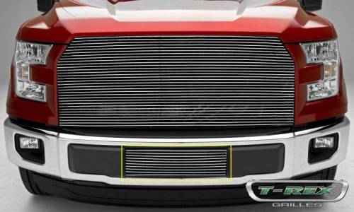 T-Rex Billet - 25573 | T-Rex Billet Series Bumper Grille | Horizontal | Aluminum | Polished | 1 Pc | Insert