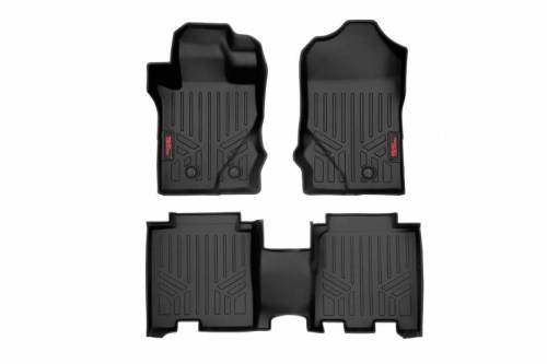 Rough Country - M-51602 | Rough Country Floor Mats Front & Rear For 4 Door Ford Bronco | 2021-2023