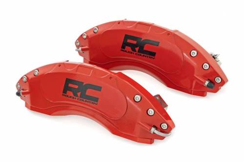 Rough Country - 71146A | Rough Country Caliper Front Covers For Toyota Tacoma 2WD/4WD | 2005-2023 | Red
