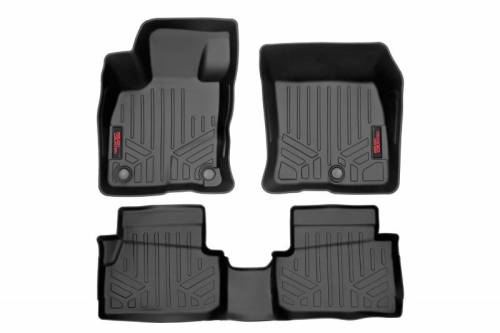 Rough Country - M-51100  Rough Country Floor Mats Front And Rear For Ford Maverick 2/4WD | 2022-2023 | 2.5L Hybrid