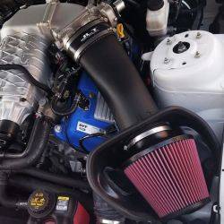 S&B Filters - CAIP-GT500-10 | S&B Filters JLT Black Textured Big Air Intake (2010-2014 GT500) Cotton Cleanable Red