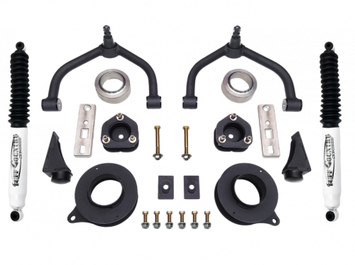 Tuff Country - 34119KN | Tuff Country Front 5 Lug 4 Inch Lift Kit With Ball Joint Upper Control Arms And Socks For RAM 1500 | 2019-2022