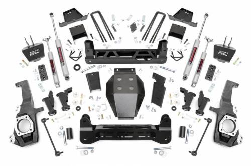 Rough Country - 11730 | Rough Country 7 Inch Lift Kit Torsion Drop Premium N3 Shocks (2020-2024 Silverado, Sierra 2500 HD 4WD)