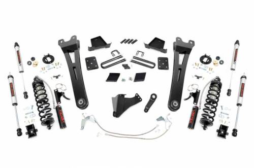 Rough Country - 54258 | Rough Country 6 Inch Coilover Conversion Lift Kit With Radius Arms For Ford F-250 Super Duty | 2015-2016 | Factory Rear Overload Springs, Rear V2 Shocks