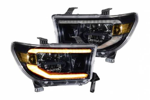 Morimoto - LF533-A-ASM | Morimoto XB LED Headlights With Amber Side Marker, Sequential Turn Signal, Amber DRL For Toyota Tundra/Sequoia | 2007-2018 | Pair