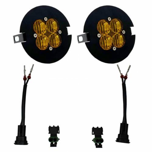 Baja Designs - 447713 | Baja Designs Squadron SAE Pocket Kit Amber Fog Lights For Ford F-150/Toyota Tundra, Tacoma | 2005-2014