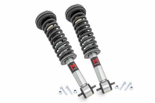 Rough Country - 502059 | Rough Country 3 Inch Front M1 Adjustable Monotube Loaded Struts For Ford F-150 4WD | 2014-2023 | Pair