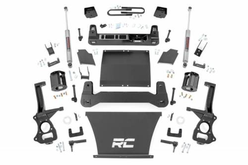 Rough Country - 21630 | Rough Country 6 Inch Lift Kit Strut Spacers / N3 Rear Shocks (2022-2024 Silverado 1500 | 4.3L, 5.3L, 6.2L Gas Engine | Mono-Leaf Spring)