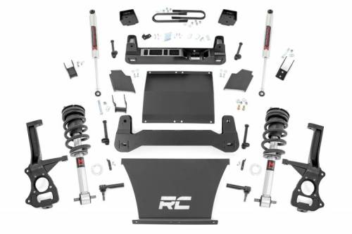 Rough Country - 21640 | Rough Country 6 Inch Lift Kit M1 Struts / M1 Rear Shocks (2022-2024 Silverado 1500 | 4.3L, 5.3L, 6.2L Gas Engine | Mono-Leaf Spring)