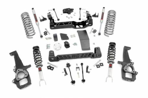 Rough Country - 33240 | Rough Country 6 Inch Lift Kit For Ram 1500 4WD (2012-2018 ) / 1500 Classic (2019-2023) | Front M1 Monotube Strut, Rear M1 Shocks & Variable Rate Coils