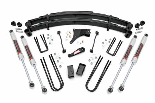 Rough Country - 49440 | Rough Country 4 Inch Lift Kit With Rear Blocks For Ford F-250/F-350 Super Duty 4WD | 1999-1999 | Pre-Production 3-1-1999 | M1 Shocks
