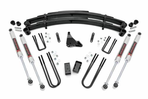 Rough Country - 49540 | Rough Country 4 Inch Lift Kit With Rear Blocks For Ford F-250/F-350 Super Duty 4WD | 1999-2004 | M1 Shocks